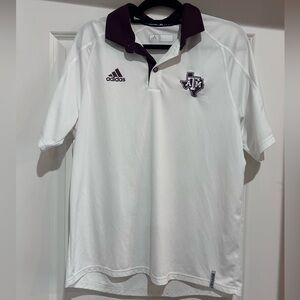 Men’s Texas A&M Adidas Polo size large